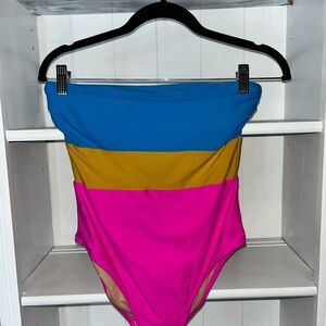 J.Crew Colorblock One-Piece Swimsuit